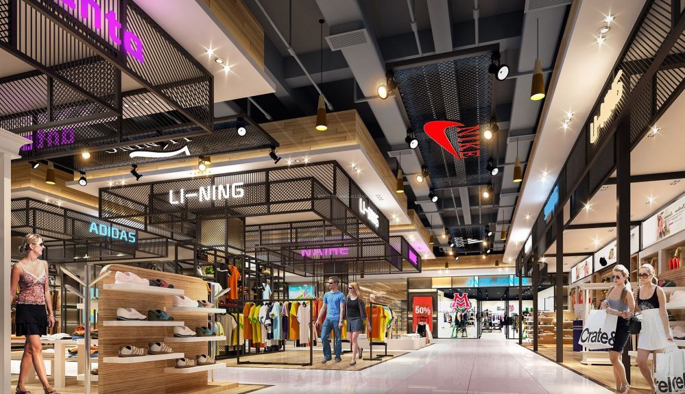 大型商场衣物购物场景图片素材_免费下载_jpg图片格式_VRF高清图片500180164_摄图网