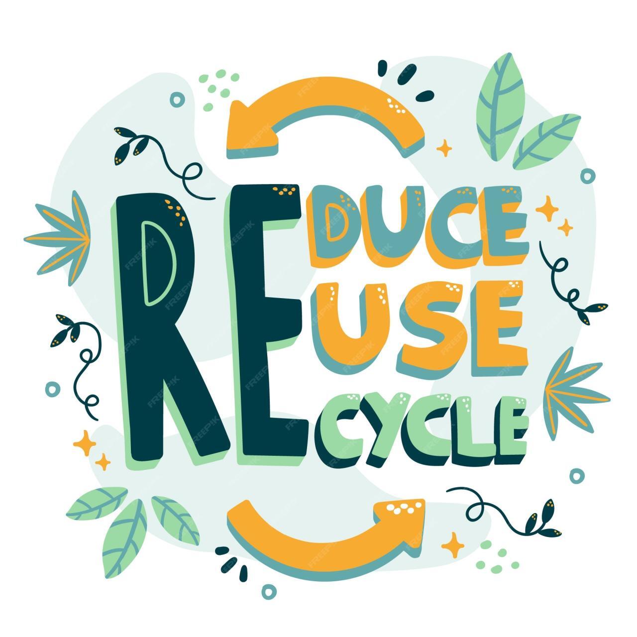 Reduce Reuse Recycle For Kids Clipart Free