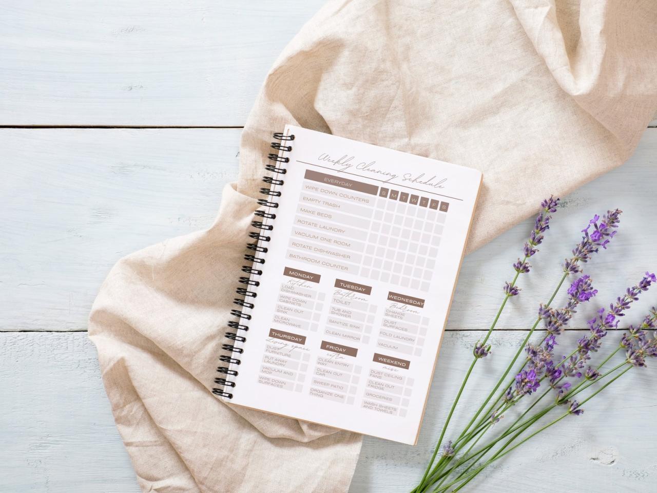 Minimalist Cleaning Schedule Printable Weekly Cleaning Checklist and ... Minimalist Cleaning Schedule Printable Weekly Cleaning Checklist and ...