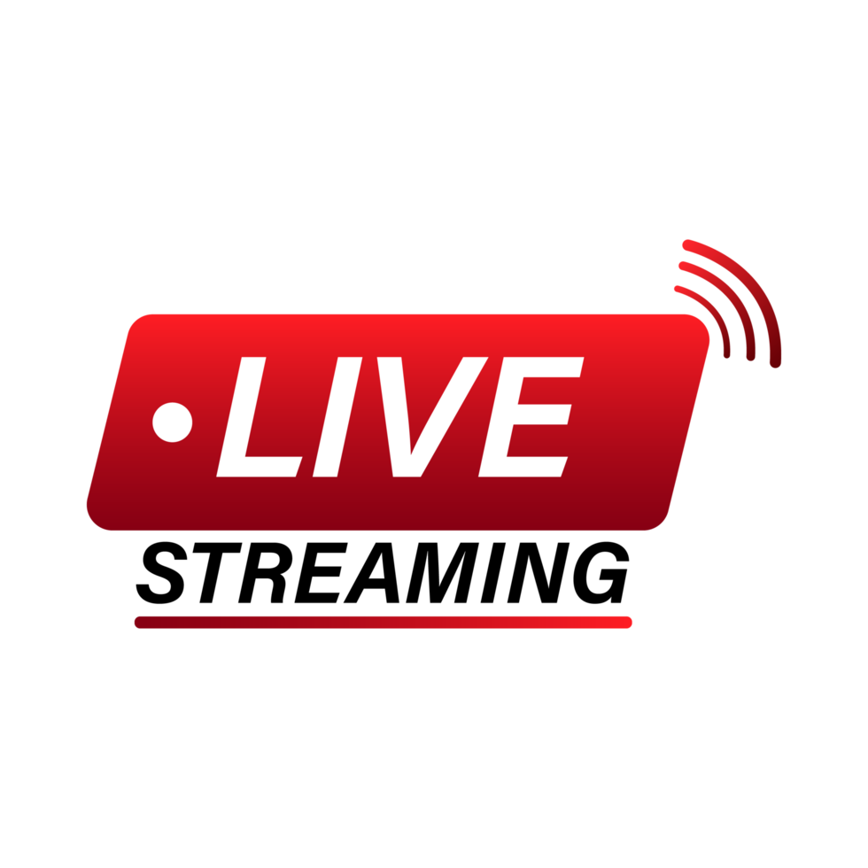 Live streaming logo with play button 8494173 Vector Art at Vecteezy