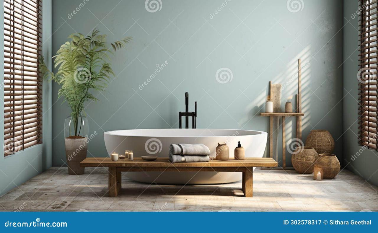 Modern Minimalist Bathroom Oasis with Luxurious Bathtub Retreat ...